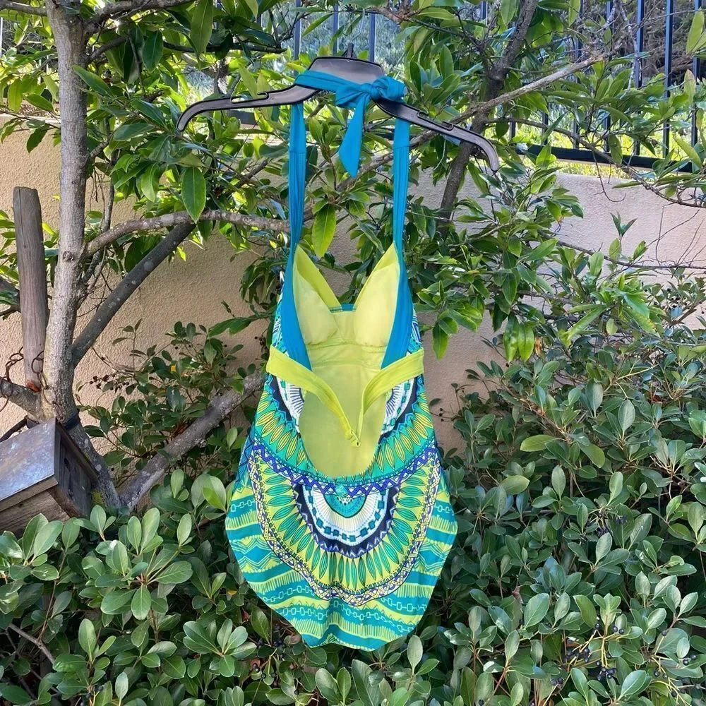 Prana Isla Halter Tie Cutout One Piece Swimsuit. Size XS. EUC!